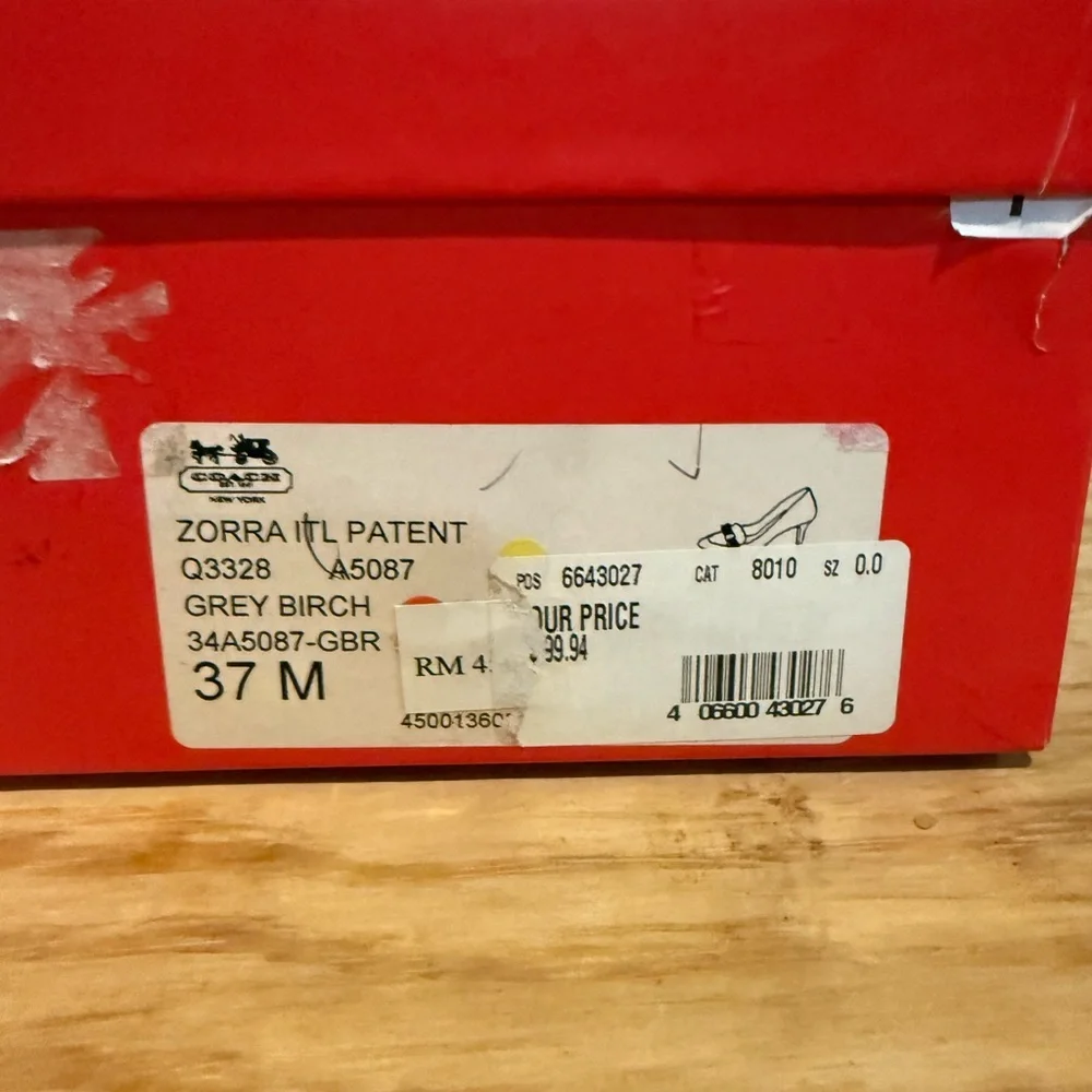 Coach Women's Beige Kitten Heel Shoes - Picture 5 of 5